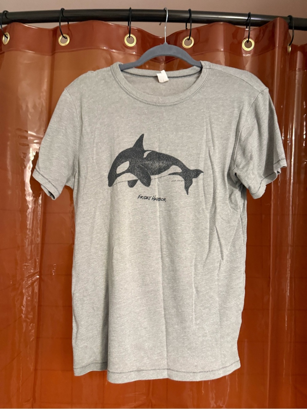 Gray Graphic T-Shirt - Orca Print